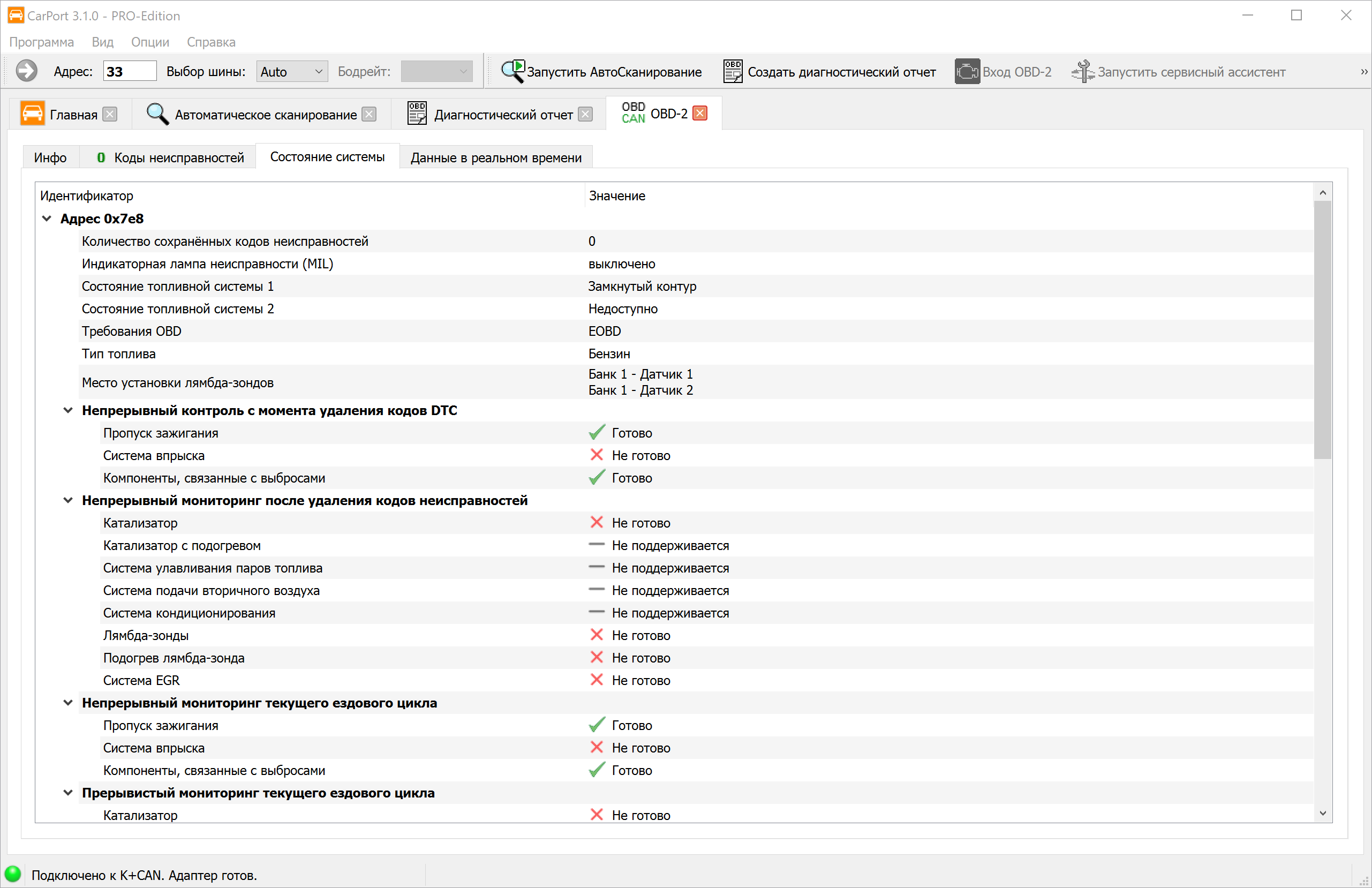 Диагностика OBD2