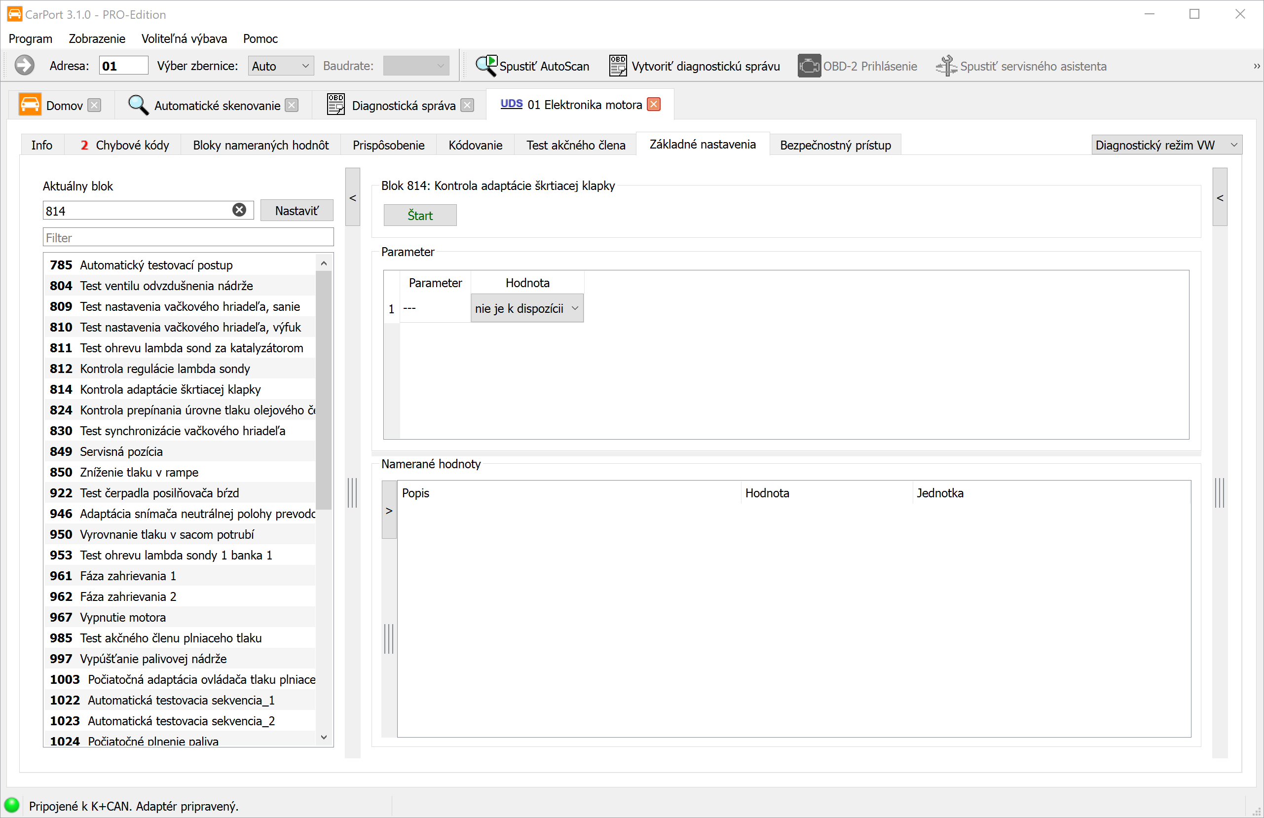 Základné nastavenie