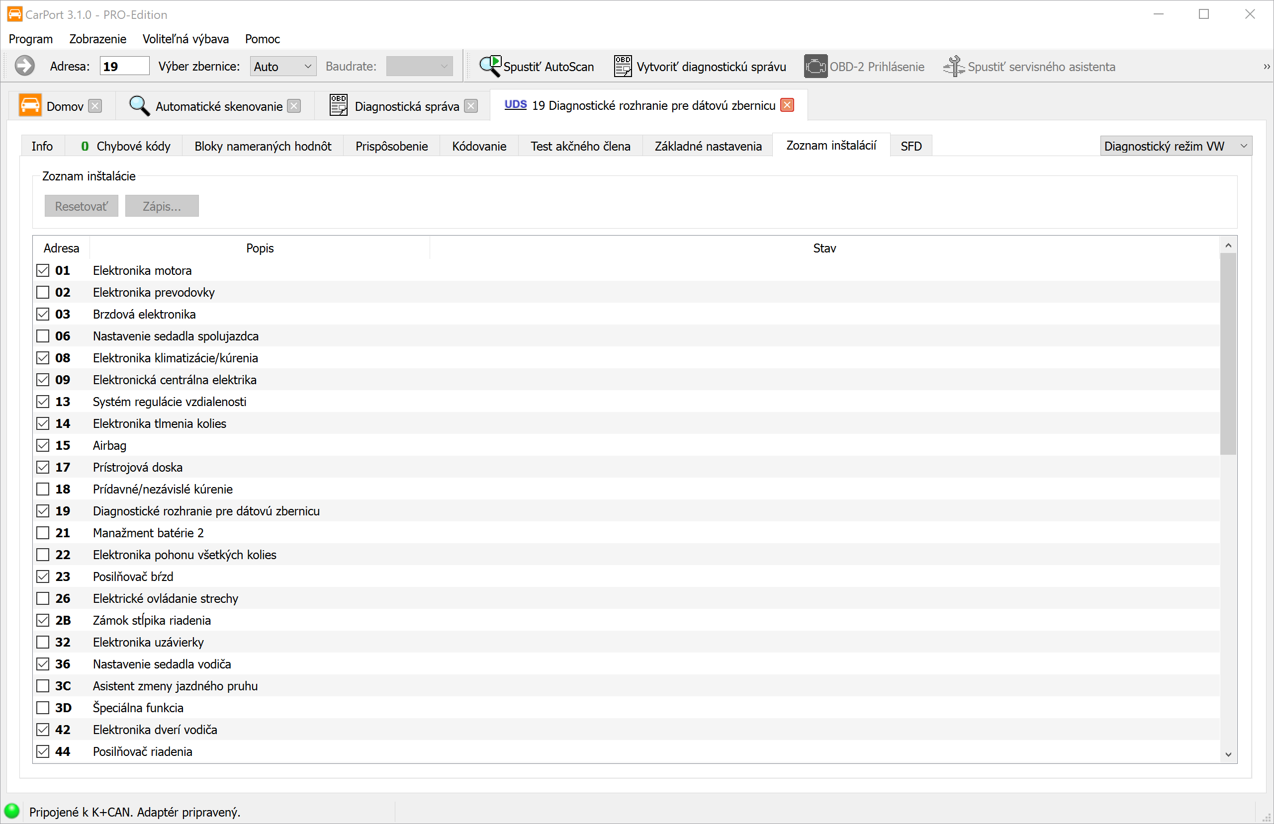 Zoznam inštalácií
